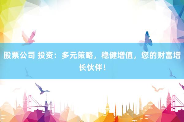 股票公司 投资：多元策略，稳健增值，您的财富增长伙伴！