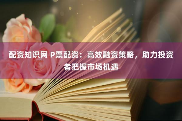 配资知识网 P票配资：高效融资策略，助力投资者把握市场机遇