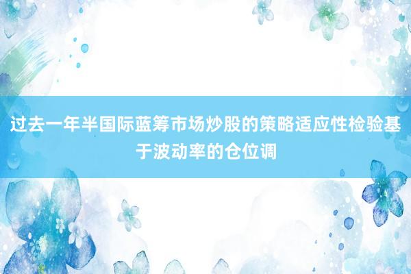 过去一年半国际蓝筹市场炒股的策略适应性检验基于波动率的仓位调